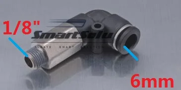 Free Shipping 10Pcs/Lot PLL6-01, 6mm Tube *1/8Thread; Pneumatic quick connectors;Lengthen Eblow Fittings free shipping 2n3370 can 8 ic 10pcs lot
