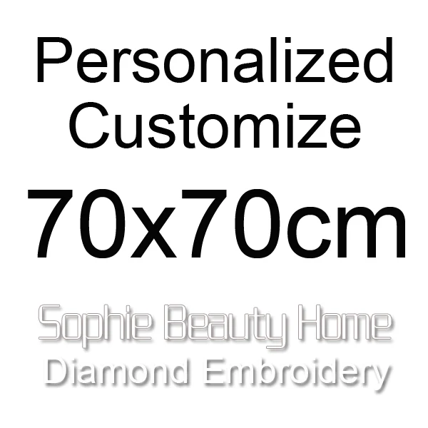 Sophie beauty, сделай сам, полная алмазная живопись, вышивка крестиком, персонализированная на заказ круглый мозаика, квадратная вышивка, фото на заказ, домашнее искусство - Цвет: 70x70cm