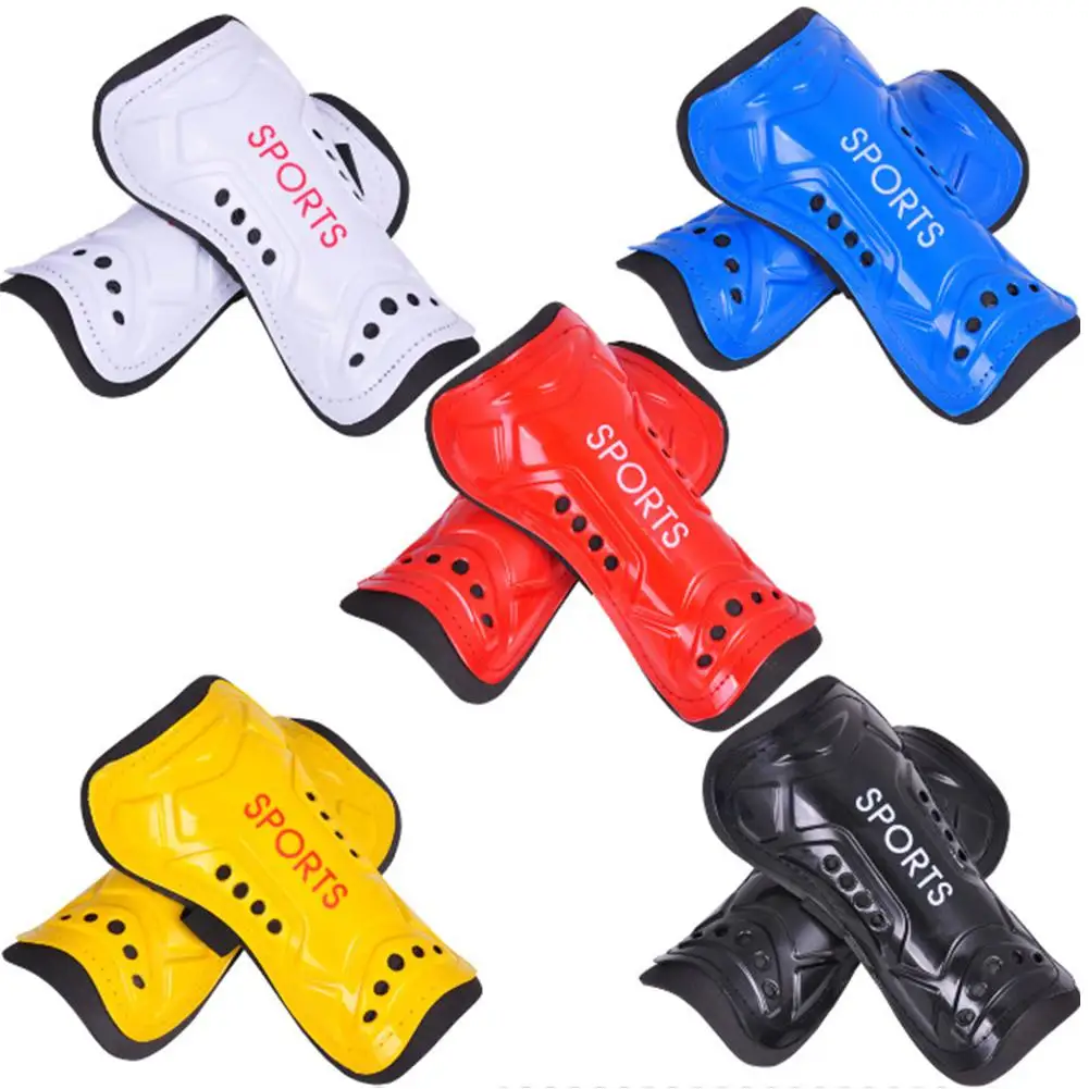

2pcs Soccer Shin Guard Pads Football Cuish Plate with Strap Breathable Shinguard Leg Protector For Kids Adult
