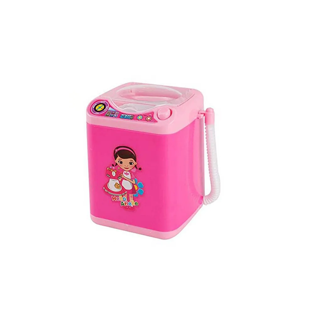 discountstore145 Pre-Kindergarten Toys Pretend Play Simulation Automatic Washing Machine Mini Home Appliance Kids Toy Development Toy Educational Toy for Kids Pink
