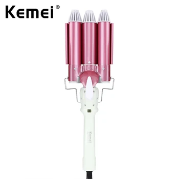 

Kemei KM - 926 Roll Shape Electric Hair Curling Wand Hairstyles Tool Ceramic Hair Waver Triple Curler Perm Rolls Hair Curler