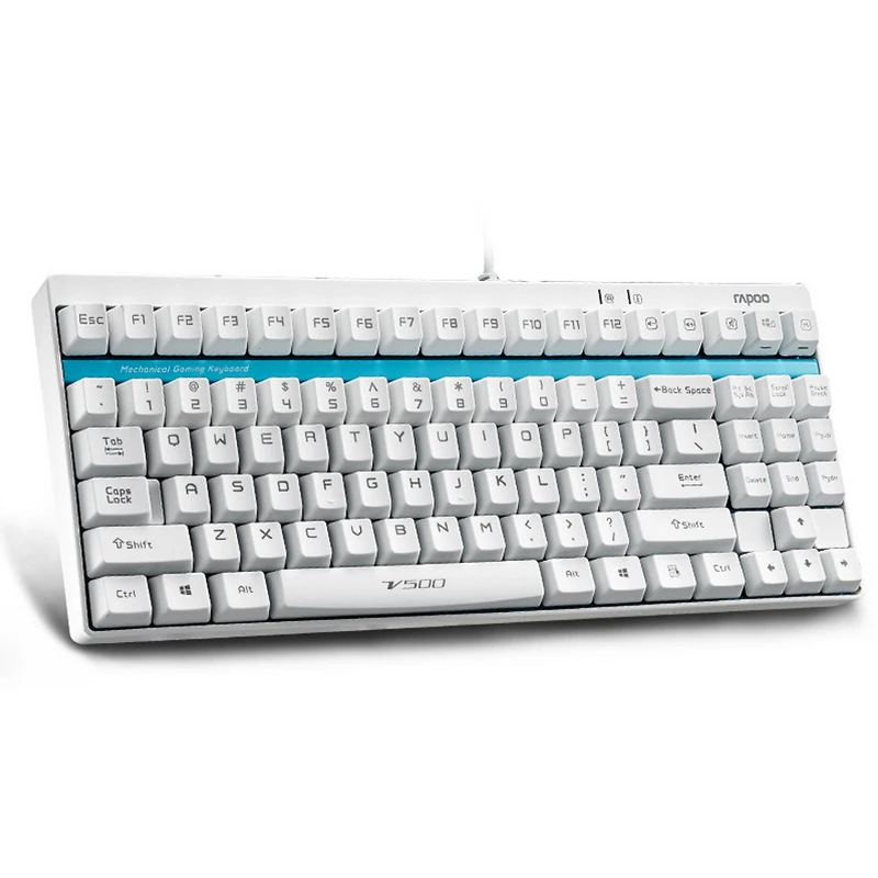Rapoo V500 white USB Mechanical Gaming Keyboard for desktop laptop