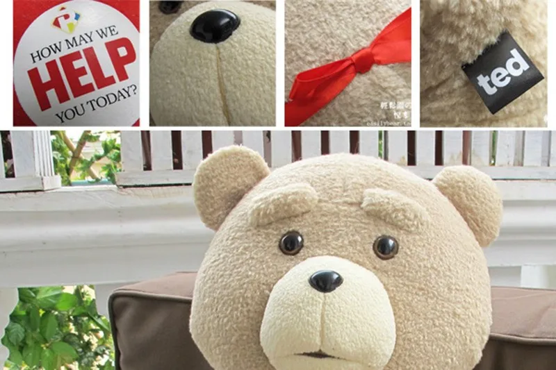 High Quality 45cm58cm Ted Bear Plush Toys Movie Ted 2 Stuffed Plush Teddy Dolls Gifts For Kids And Friends 8