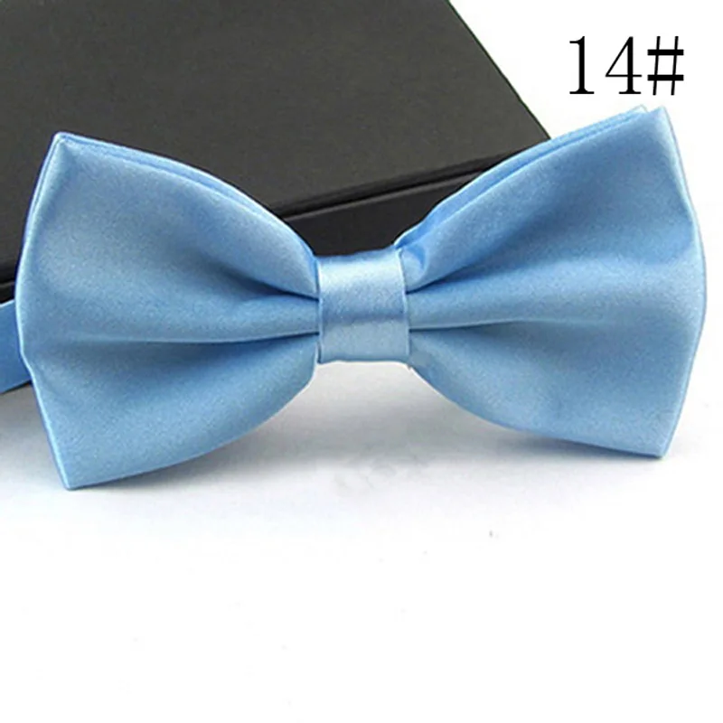 Men Light Blue 35 цветов, однотонные модные галстуки-бабочки для жениха, мужчин, детей, торжественные цветные галстуки-бабочки для мужчин, свадебные галстуки-бабочки - Цвет: Men Light Blue