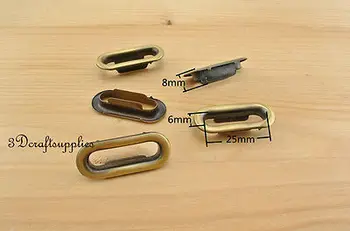 

eyelets metal with washer grommets Anti bronze oval 40 sets 25 mm G81