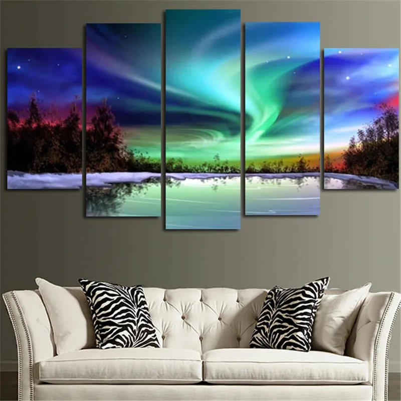 5-Pieces-Aurora-Borealis-Landscape-Wall-Art-Picture-Home-Decoration-Living-Room-Canvas-Print-Wall-Picture (2)