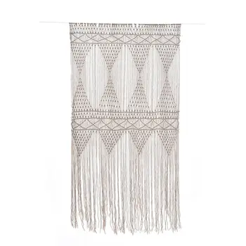 

Handmade Hanging Wall Tapestry Macrame Wedding Ceremony Backdrop Wall Art 2018 New Year Wedding Home Living Room Decoration