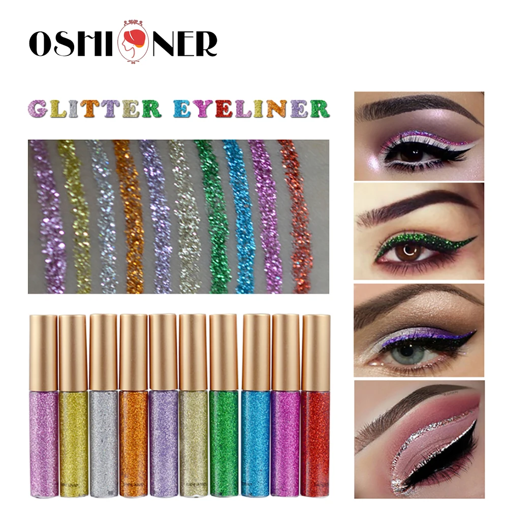 

Glitter Eyeliner Liquid Long Lasting Shimmer Sparkling Eye Shadow Waterproof Metallic Color Eyeliner Pen Makeup Shiny Eye Liners
