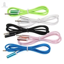 100pcs braid Aux Cable Headphone Extension Cable 3 5mm Jack Male to Female Computer Audio Cable 3 5mm Headphone Extender Cord