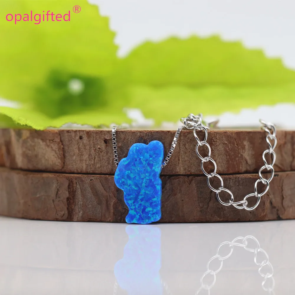 

50 шт. модное ожерелье из синтетического тахо-опала 9*15 мм ожерелье из серебра 925 пробы