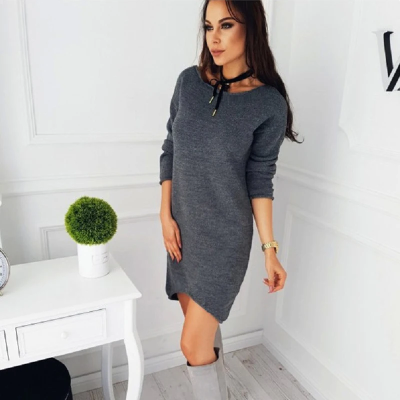 ELSVIOS осень 2018 г. для женщин элегантное платье пикантные knitte офисное мини