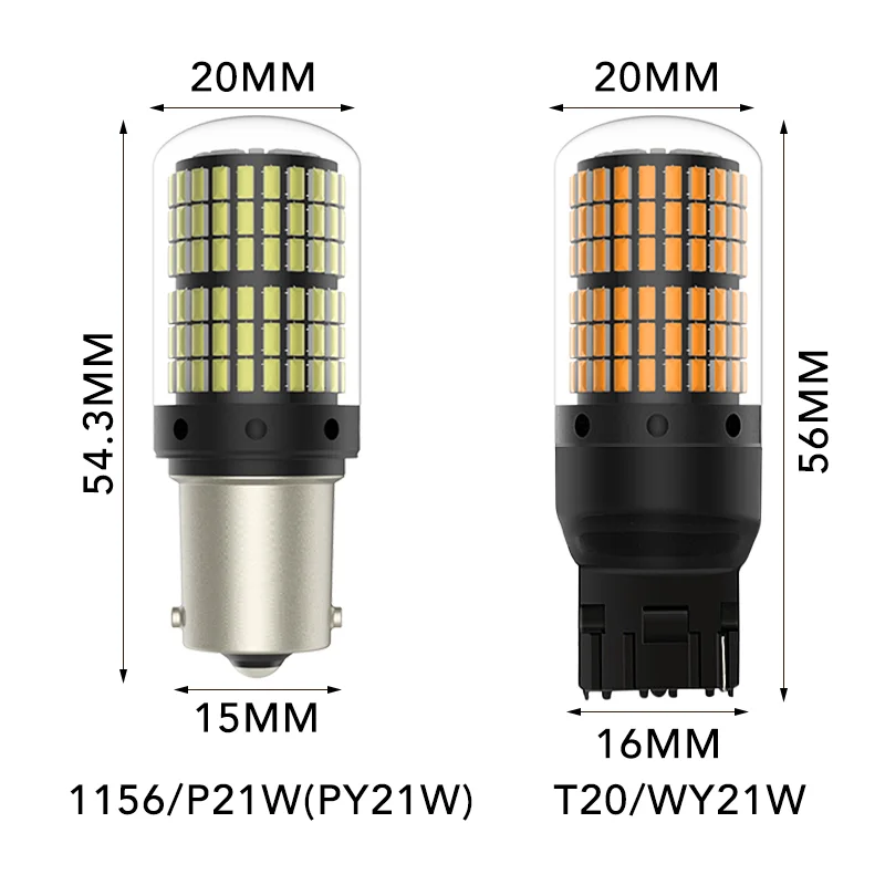 1 шт. T20 светодиодный 7440 W21W W21/5 Вт светодиодный лампы 3014 144smd CanBus 1156 BA15S P21W светодиодный BAY15D BAU15S PY21W лампы для поворотов светильник