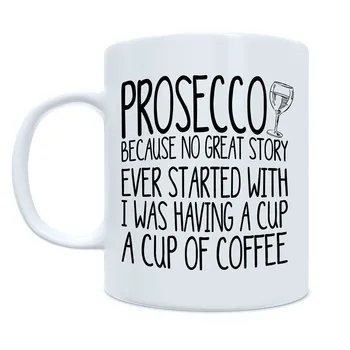 

Friends Present Prosecco Mugs Travel Beer Ceramic Coffee Mug Tea Cups Friend Gifts Porcelain Cups