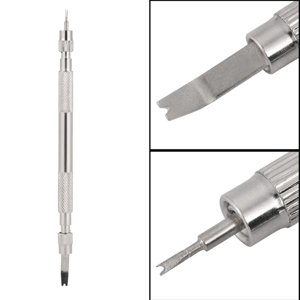 

Repair Tools Metal Silver Bracelet Multifunctional Watch Band Opener Strap Replace Spring Bar Connecting Pin Remover Tool Opener