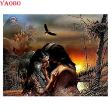 Индийские любовь орел Алмазная мозаика на заказ фото, круглая квадратная алмазная живопись, Вышивка крестом, алмазная Вышивка Полный дисплей