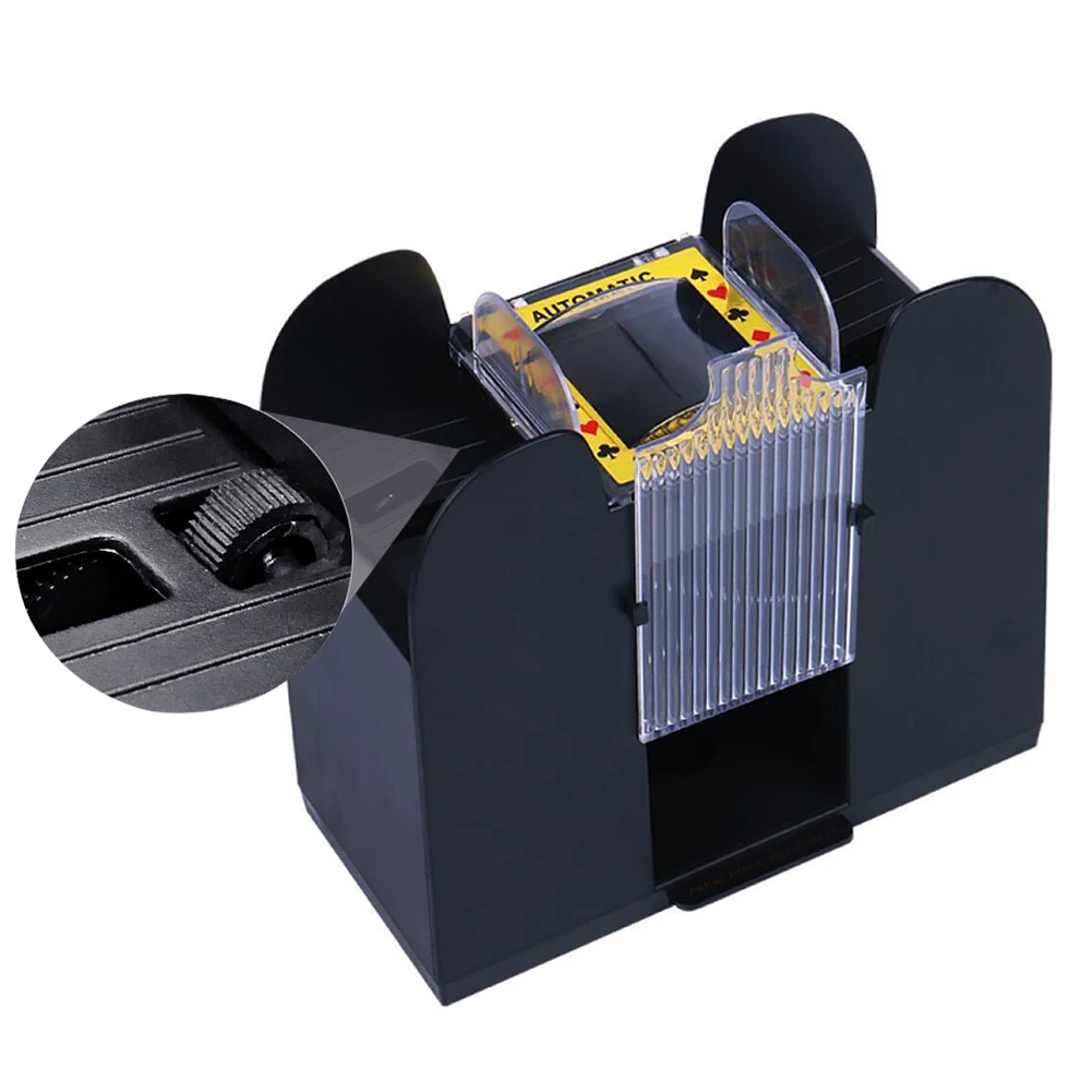 Battery Operated Playing Card 2-Deck Poker Hold/'em Blackjack Automatic Shuffler