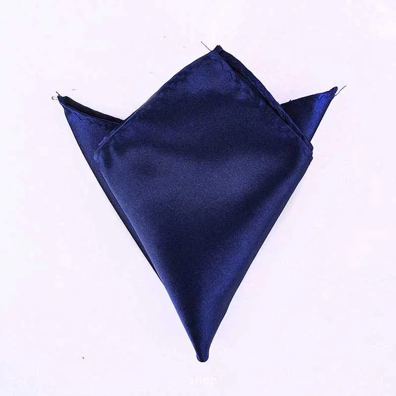 Роскошный мужской платок носовой платок из полиэстера бизнес Карманный квадратный полотенце для сундуков банкет годовщина коммерческий 22*22 см - Цвет: Navy Blue