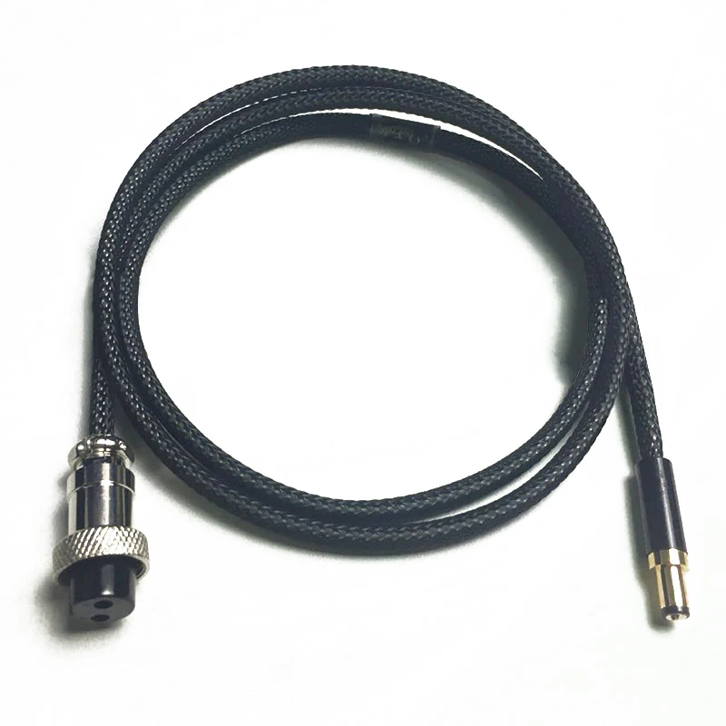 IWISTAO HIFI DC linear Power Cord Aerospace Connector GX12 to DC Plug Output 5.5*2.1mm  1.5M DIY 1