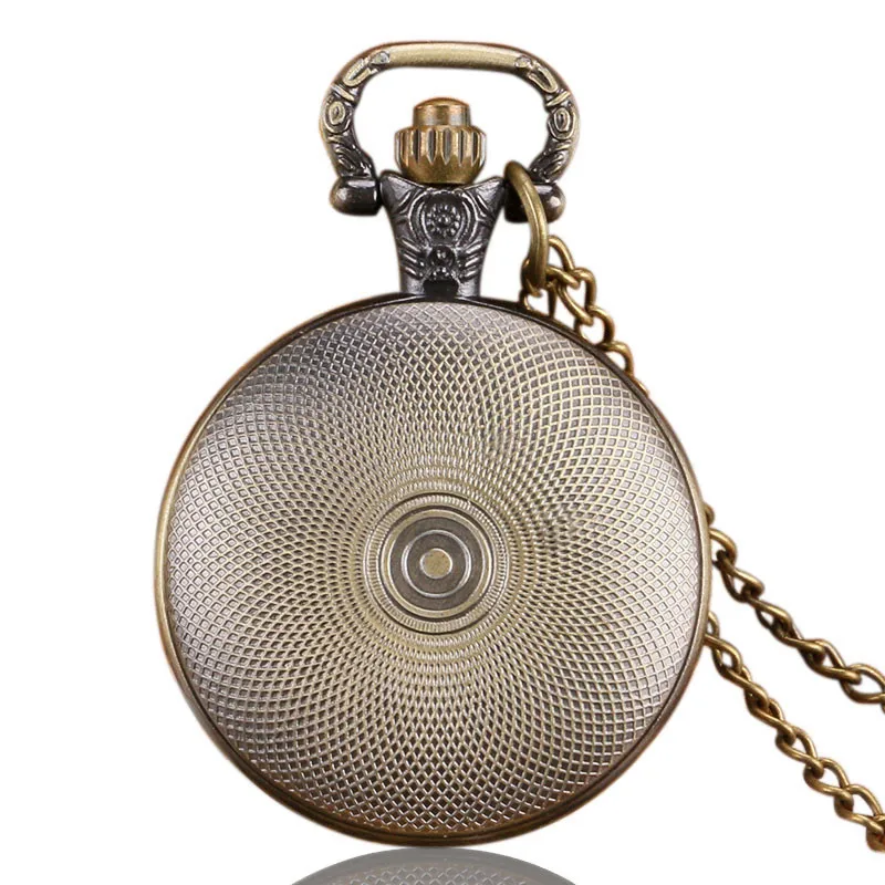 Ancient wheel Gear Dial Chain Necklace Quartz Pocket Watch Cosplay Roman Collect  Men Women Gift (2)