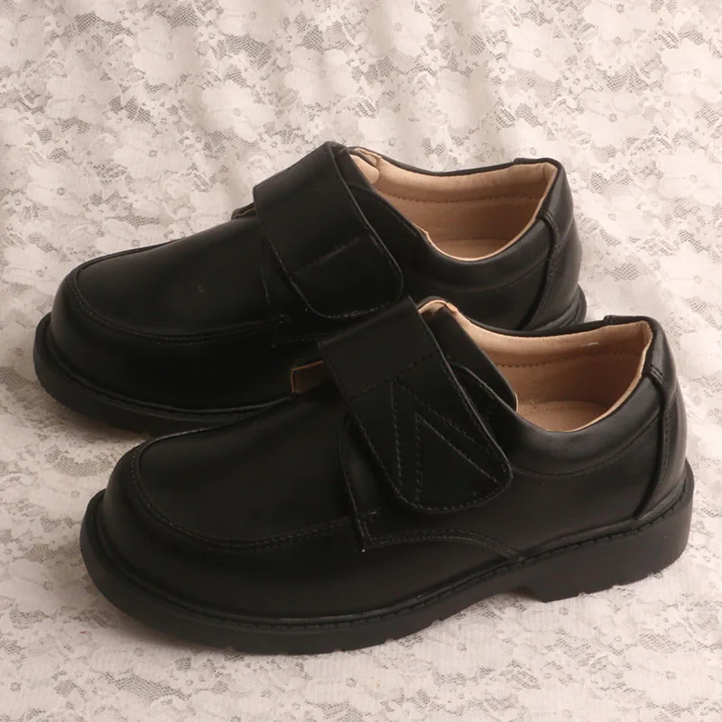 New Boys Wedding Leather Shoes for Kids Student School Shoes Flat Children Oxford Black Dress Party Banquet Shoes