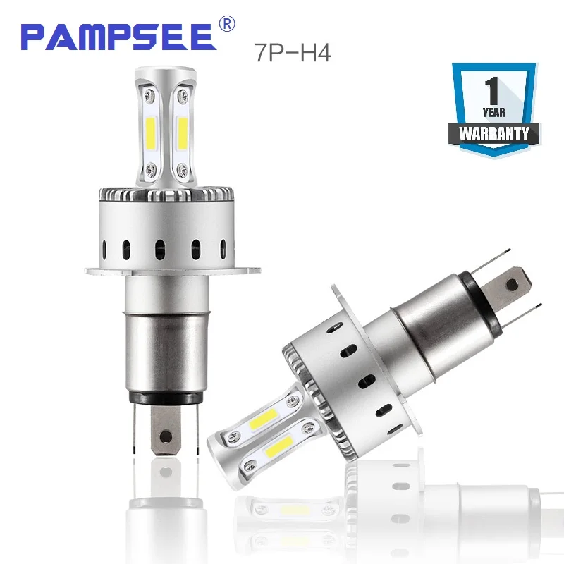 PAMPSEE 7P 90 Вт Супер яркая высокая мощность H4 Автомобильная светодиодная фара COB