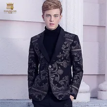 Fanzhuan мужской модный Повседневный дворцовый зимний костюм с вышивкой в стиле барокко британский стиль 710220