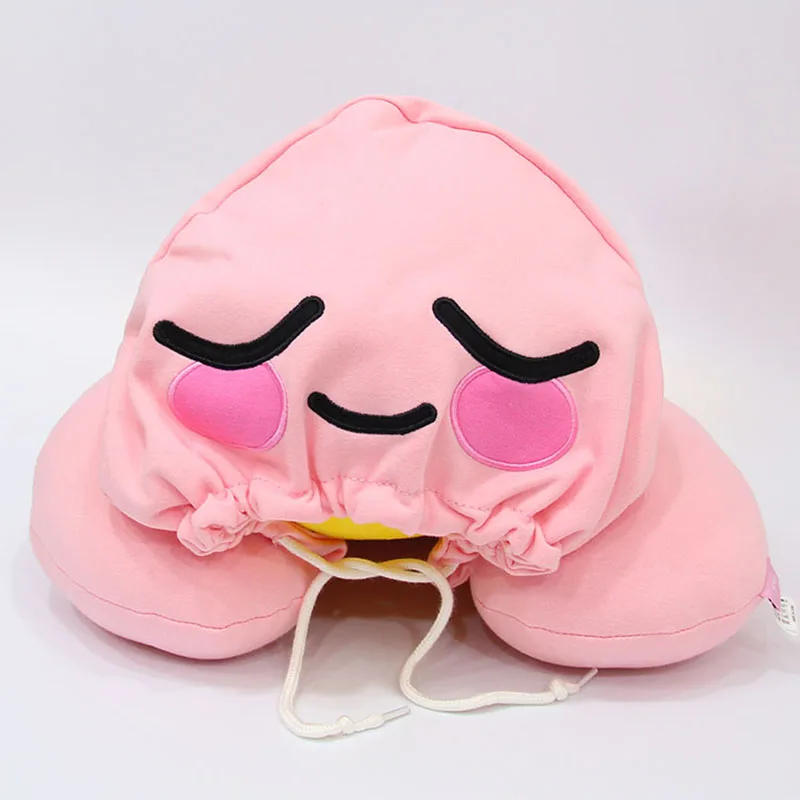 Ryan Apeach U Тип плюшевая подушка со шляпой какао друзья Корейская мультяшная кукла PP хлопок и мягкая игрушка - Цвет: Розовый