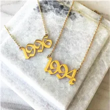 Персонализированные туфли пришли к определенной дате, Цепочки и ожерелья Юбилей ювелирные изделия 2001 2002 2003 2004 2005 2006 2007 2008 пользовательские год рождения Цепочки и ожерелья с BFF