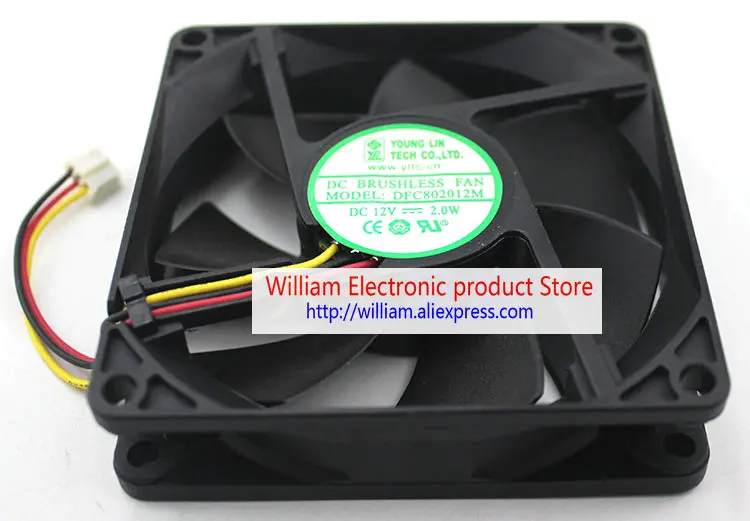 Ventilador de Refrigeração do Computador Original Linhas Dfc802012m Dc12v 2.0w Dfc802012h 2.8w 8cm 80x80x20 mm - Imagem 3