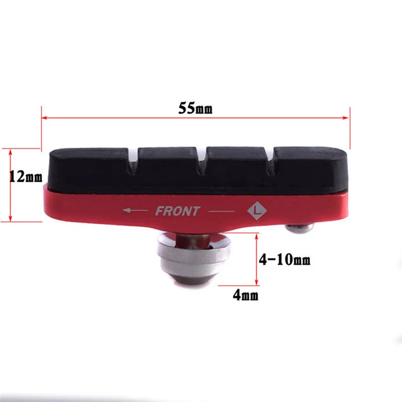 Bicycle Brake Pads Mountain Bike Silent Blocks For Brake Holder Rubber Cycling V brake aluminum alloy drawer brake pad #2y28 (1)