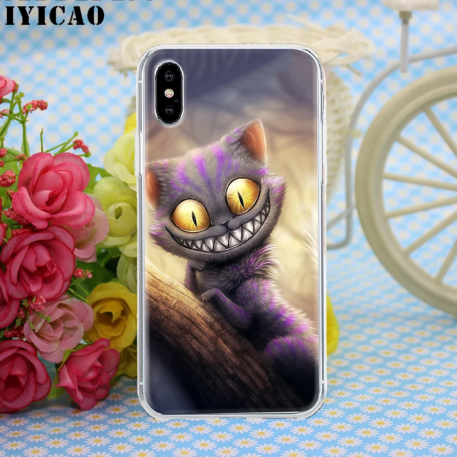 Жесткий чехол IYICAO Alice in Wonderland для Iphone 4 4s 5 5S Se 6 7plus 8 8Plus X XS MAX XR 6s Plus 11 pro