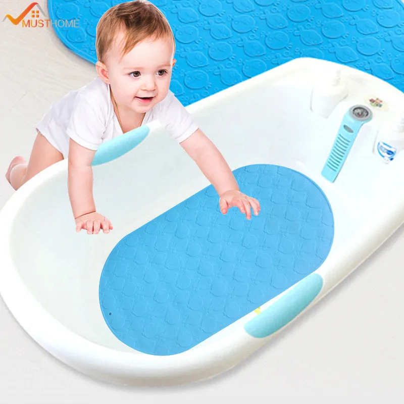 

25cmx42cm Soft Silicone Child Non Slip Bath Mat Mini Bathtub Mat For Baby
