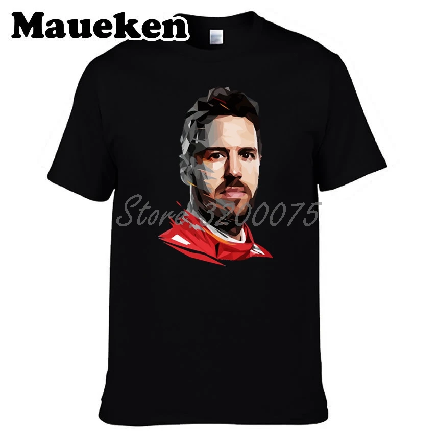 Мужская футболка Sebastian Vettel 5 four time Formula World Champion одежда с круглым вырезом W19032702|t shirt