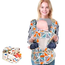 Детские переноски мягкие натуральные обертывания Колыбель для переноски младенца дышащий мультфильм печати талии Перевозчик регулируемый ремень обертывание