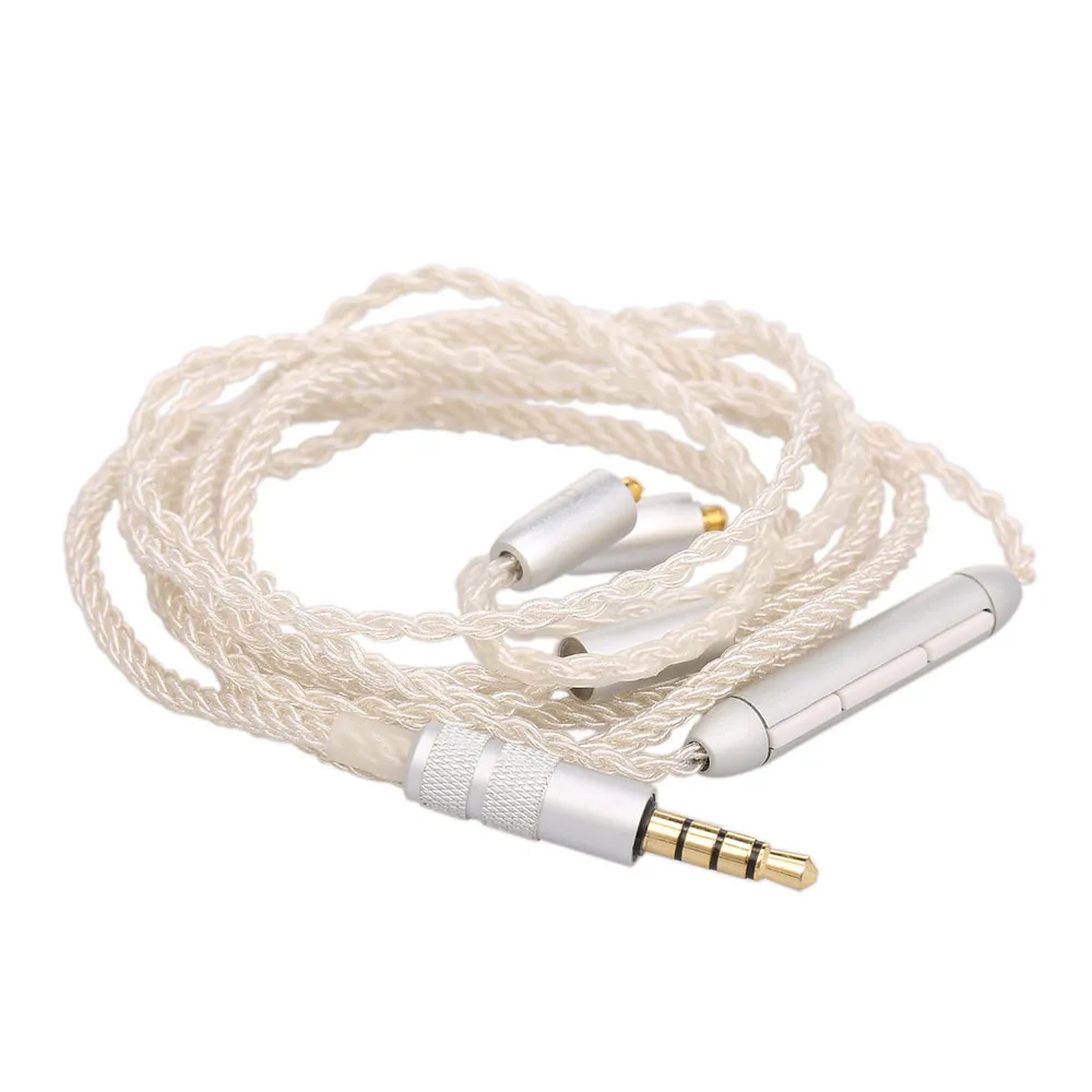 3 5mm Wired Earphone Cable Repair Detachable Replacement Headphone Cord w Mic MMCX Connector for Shure Headphones