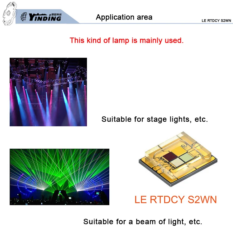 OSRAM LE RTDCY S2WN 40 Вт высокомощный светодиодный источник света для сцены RGBY красный/зеленый/синий/желтый свет наружного ландшафтного освещения фитиль