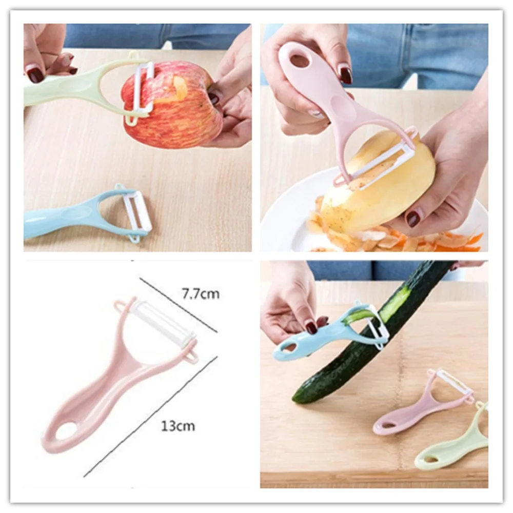 

1PC Kitchen Tools Dual Fruit Vegetable Peeler Julienne Peelers Fruit Vegetable Cutter Sharp Ceramic Potato Carrot Grater Planing