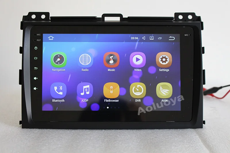 Sale Aoluoya IPS 2GB RAM Quad Core Android 7.1 CAR DVD Player Radio GPS Navigation For Toyota Prado 120 Land Cruiser 120 2002-2010 BT 1
