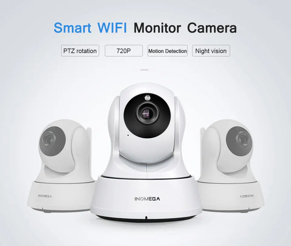 INQMEGA 720 P IP Камера Беспроводной Wi-Fi Cam внутренняя безопасность жилища наблюдения сетевая камера системы скрытого наблюдения Ночное видение