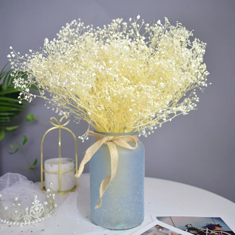 

Preserved fresh flower natural Dried dry gypsophila Flower preservation for home wedding party decoration birthday gifts white