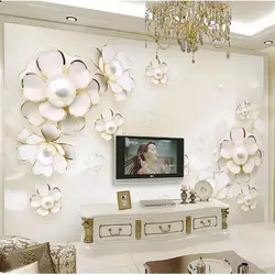 Beibehang росписи обоев пользовательские гостиной спальни красивая Роскошный Европейский 3d стерео цветок свадьба комната росписи фона