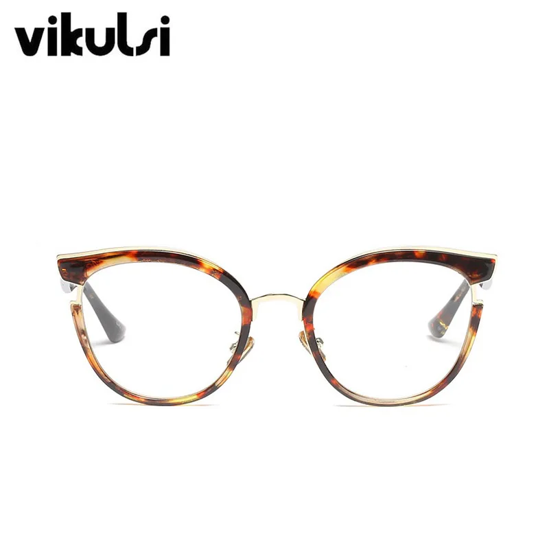 Модные очки для чтения кошачий глаз, оправа для очков, новинка, винтажные очки для женщин, фирменный дизайн, прозрачные линзы, очки UV400 - Цвет оправы: D776 leopard clear