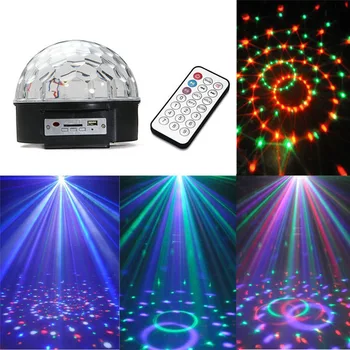

Digital LED RGB Crystal Magic Ball Effect Light for Stage Party Disco DJ Bar Lighting EU/US Adapter AC110V-240V