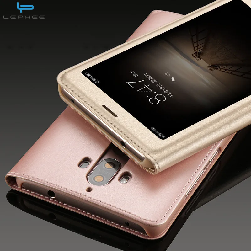 

LEPHEE For Huawei Mate 9 Case For Huawei Mate 20 Lite Case Window Luxury Leather Flip Cover For Huawei Mate 20 Pro 9 Phone Cases
