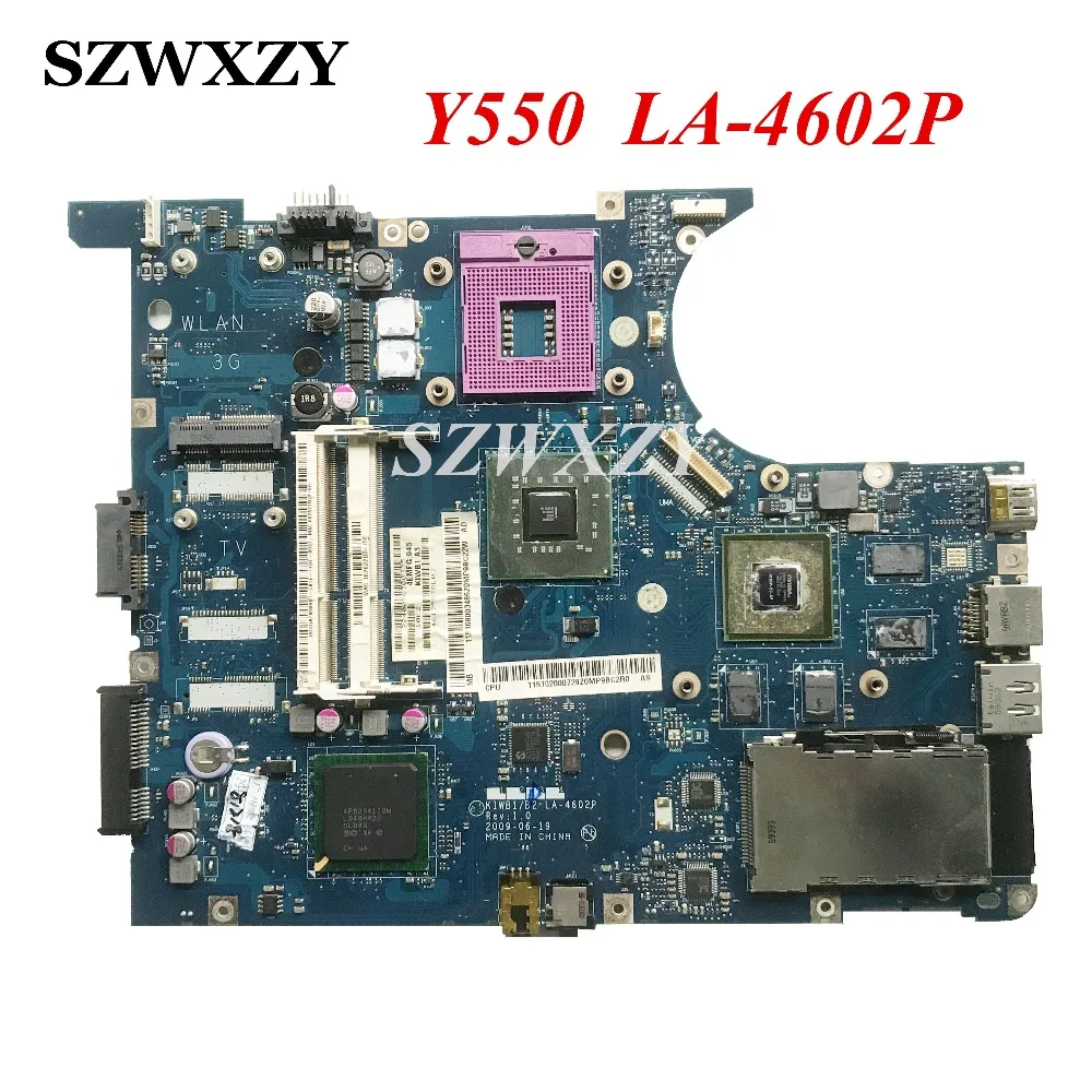 

For Lenovo Y550 Laptop Motherboard KIWB1/B2 LA-4602P GM45 DDR3 With GT240M 1GB N10P-GS-A2 Free Shipping