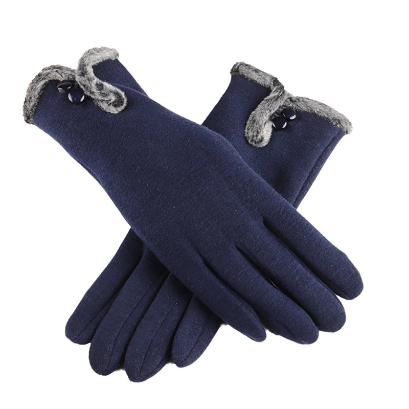 Модные женские перчатки, классические зимние варежки с бантиком, женские зимние теплые перчатки с пальцами, Элегантные Перчатки с открытыми пальцами