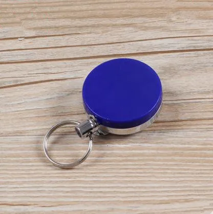 Half Metal Plastic Retractable Reels ID Business Badge Holder Anti-lost Key 5pcs/lot Free Shipping | Канцтовары для офиса и