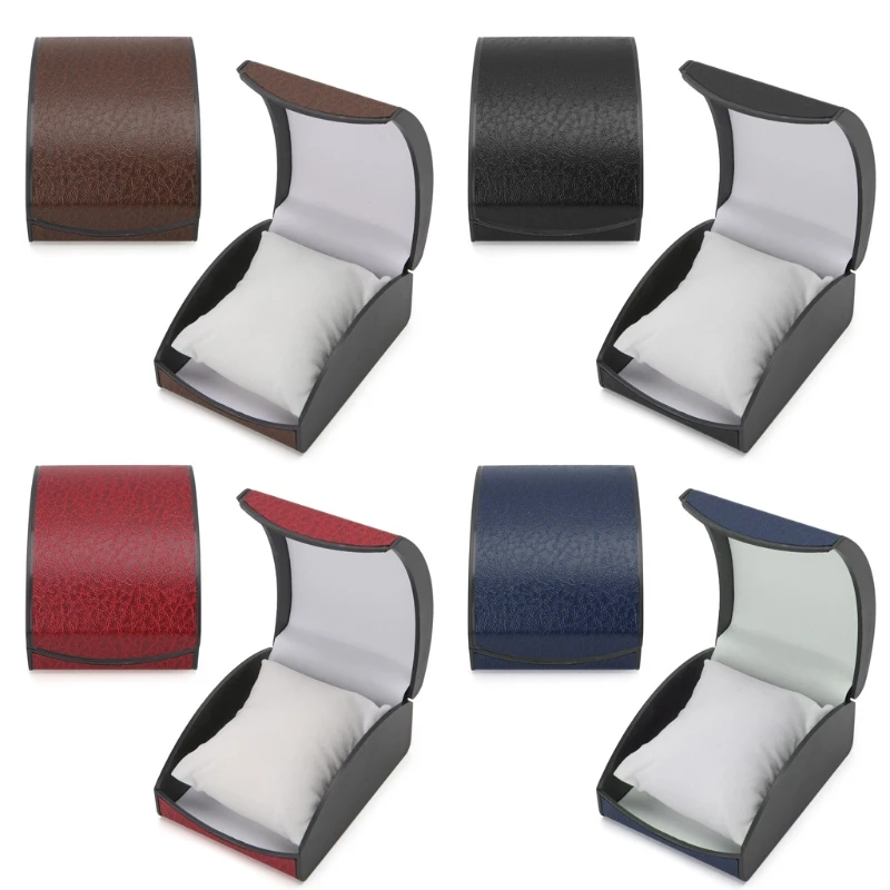 

Luxury Wristwatch Box Display Case Gift For Jewelry Bracelet Faux Leather Holder