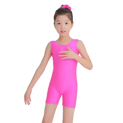SPEERISE детский топ на бретельках Biketard детские комбинезоны костюм для девочек трико для танцевальной гимнастики, комбинезон для девочек, для балета трико - Цвет: rosered