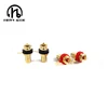 4pcs/set RCA Socket Power Amplifier Signal Cable Connector Adapter RCA Lotus Head Copper Gold Plated RCA Connector 3
